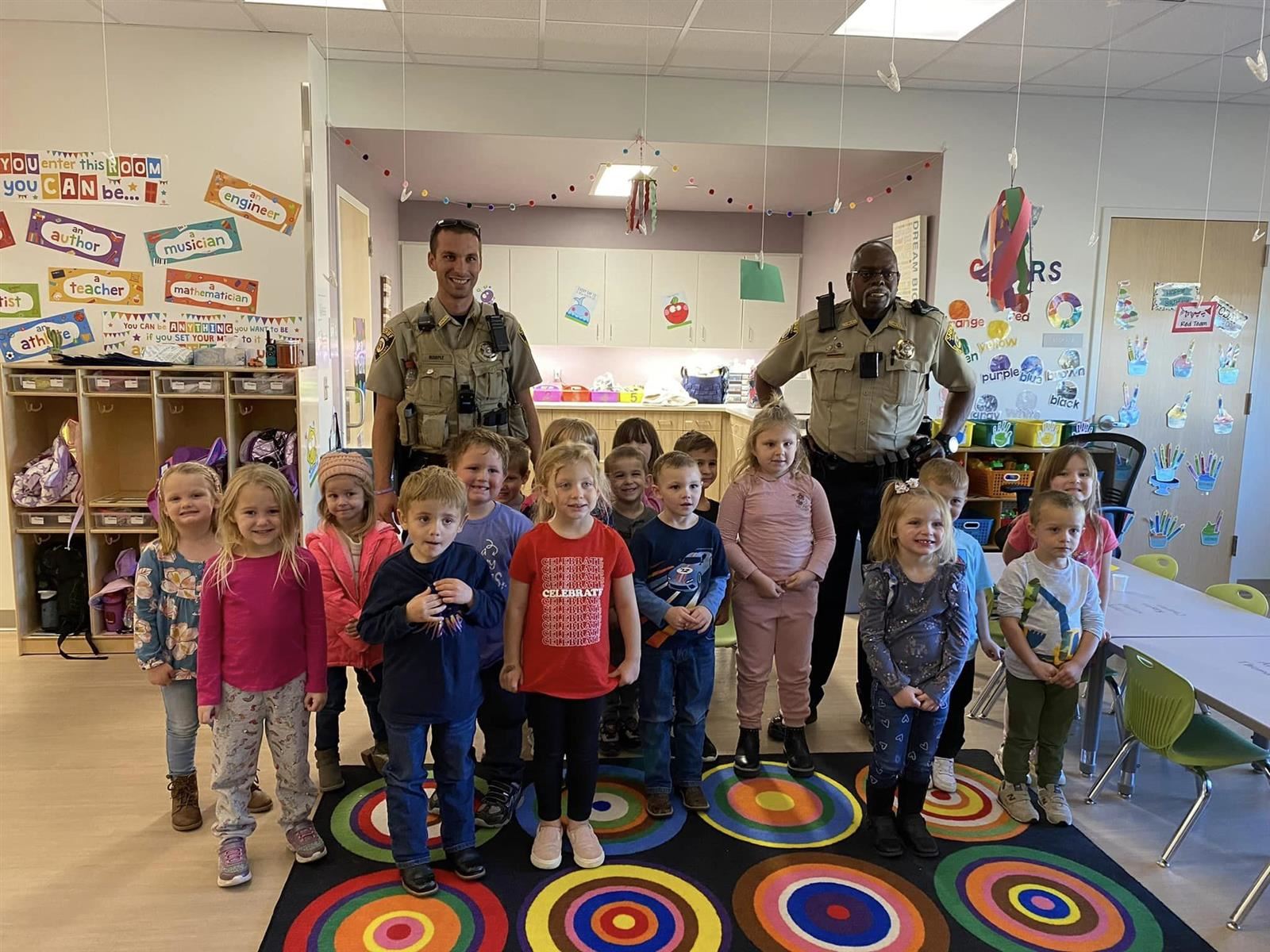 Marshfield School Resource Officers with ELC Students Marshfield School Resource Officers with ELC Students